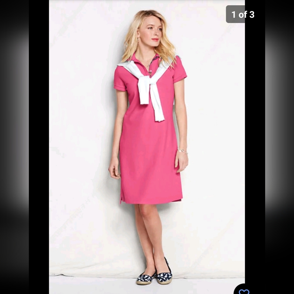 Lands' End Polo Dress Pink Size XS 2-4